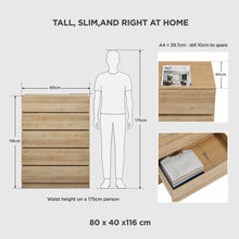 Load image into Gallery viewer, 22606-harris-5-drawers-tallboy-oak-26008031