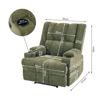Load image into Gallery viewer, Corven Manual 1 Seater Recliner Sofa - Green