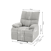 Load image into Gallery viewer, Orston Manual 1 Seater Recliner Sofa - Light Grey