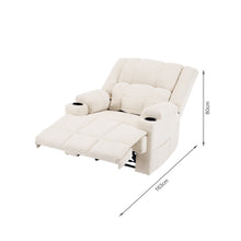 Load image into Gallery viewer, Corven Manual 1 Seater Recliner Sofa - Beige