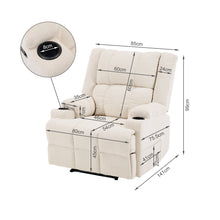 Load image into Gallery viewer, Corven Manual 1 Seater Recliner Sofa - Beige