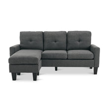 Load image into Gallery viewer, Kellen 3 Seater Sofa With Ottoman - Dark Grey