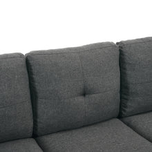 Load image into Gallery viewer, Kellen 3 Seater Sofa With Ottoman - Dark Grey