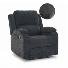 Load image into Gallery viewer, Solis Manual 1 Seater Recliner Sofa - Black