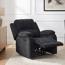 Load image into Gallery viewer, Solis Manual 1 Seater Recliner Sofa - Black