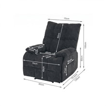 Load image into Gallery viewer, Orston Manual 1 Seater Recliner Sofa - Black