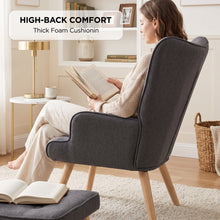 Load image into Gallery viewer, lt10709-olivia-linen-armchair-with-ottoman-grey-2608043