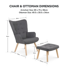 Load image into Gallery viewer, lt10709-olivia-linen-armchair-with-ottoman-grey-2608042