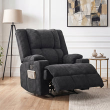 Load image into Gallery viewer, Corven Manual 1 Seater Recliner Sofa - Black