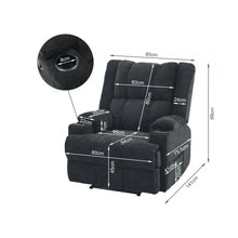 Load image into Gallery viewer, 24548-corven-manual-1-seater-recliner-sofa-black-26080313