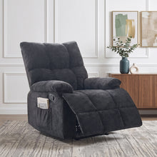 Load image into Gallery viewer, 24551-orston-manual-1-seater-recliner-sofa-black-26080318