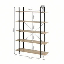 Load image into Gallery viewer, Forge 5-Tier Bookshelf - Natural