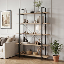 Load image into Gallery viewer, Forge 5-Tier Bookshelf - Natural