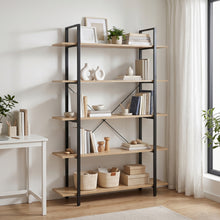 Load image into Gallery viewer, Forge 5-Tier Bookshelf - Natural