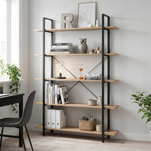 Load image into Gallery viewer, Forge 5-Tier Bookshelf - Natural