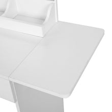 Load image into Gallery viewer, Elva 2 Piece Dressing Table with Mirror &amp; Stool Set - White