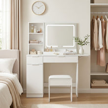 Load image into Gallery viewer, 24472-elva-2-piece-dressing-table-with-mirror-stool-set-white-2608055