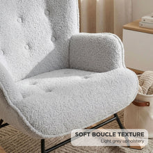 Load image into Gallery viewer, lt11005-ava-boucle-rocking-armchair-light-grey-2608074