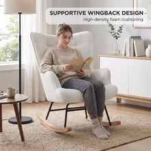 Load image into Gallery viewer, lt11117-lull-chenille-rocking-armchair-white-2608073