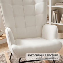 Load image into Gallery viewer, lt11117-lull-chenille-rocking-armchair-white-2608074