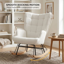 Load image into Gallery viewer, lt11117-lull-chenille-rocking-armchair-white-2608072