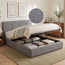 Load image into Gallery viewer, lt10966-tuffora-queen-gas-lift-bed-frame-light-grey-2608071