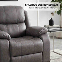 Load image into Gallery viewer, 23027-a-wilson-manual-1-seater-recliner-sofa-brown-2608075