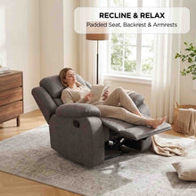 Load image into Gallery viewer, 23027-a-wilson-manual-1-seater-recliner-sofa-brown-2608071