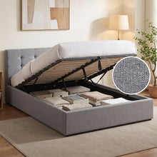 Load image into Gallery viewer, LT10674-abigail-double-gas-lift-bed-frame-grey-202608101