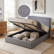 Load image into Gallery viewer, lt10675-abigail-queen-gas-lift-bed-frame-grey-202608101