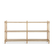 Load image into Gallery viewer, Tui 3 Tier Long Storage Shelf Bookshelf - Oak