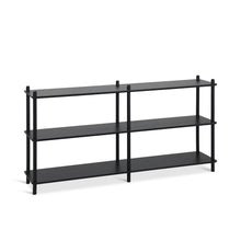 Load image into Gallery viewer, Tui 3 Tier Long Storage Shelf Bookshelf - Black