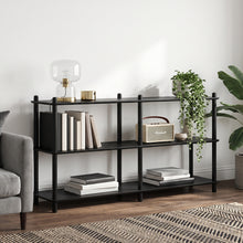 Load image into Gallery viewer, Tui 3 Tier Long Storage Shelf Bookshelf - Black