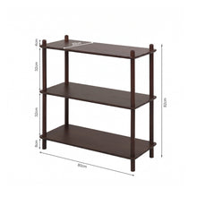 Load image into Gallery viewer, 24413-tui-3-tier-storage-shelf-bookshelf-Walnut-2608105
