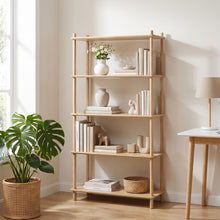 Load image into Gallery viewer, Tui 5 Tier Storage Shelf Bookshelf - Oak