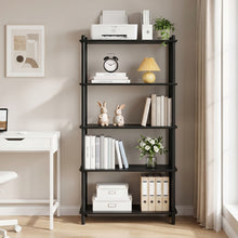 Load image into Gallery viewer, Tui 5 Tier Storage Shelf Bookshelf - Black