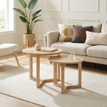 Load image into Gallery viewer, 24420-timber-2-piece-coffee-table-set-oak-2608111