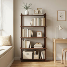 Load image into Gallery viewer, Tui 5 Tier Storage Shelf Bookshelf - Walnut