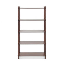 Load image into Gallery viewer, Tui 5 Tier Storage Shelf Bookshelf - Walnut