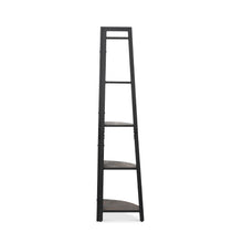 Load image into Gallery viewer, Sora 5 Tier Corner Shelf - Rustic Brown