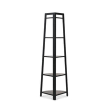 Load image into Gallery viewer, Sora 5 Tier Corner Shelf - Rustic Brown