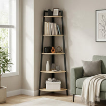 Load image into Gallery viewer, Brace 5 Tier Corner Shelf - Natural