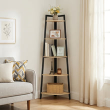 Load image into Gallery viewer, Brace 5 Tier Corner Shelf - Natural