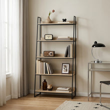 Load image into Gallery viewer, Vanta 5 Tier Ladder Bookshelf - Oak