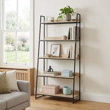 Load image into Gallery viewer, Vanta 5 Tier Ladder Bookshelf - Oak
