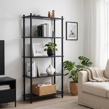 Load image into Gallery viewer, Tui 5 Tier Storage Shelf Bookshelf - Black