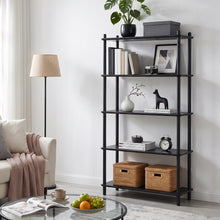Load image into Gallery viewer, Tui 5 Tier Storage Shelf Bookshelf - Black