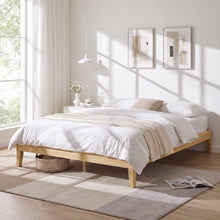 Load image into Gallery viewer, Creise Queen Wooden Bed Frame - Light Oak