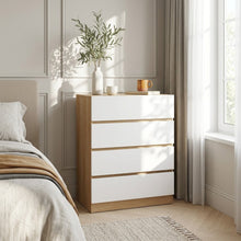 Load image into Gallery viewer, 22195-harris-4-drawers-tallboy-oak-white-2608112