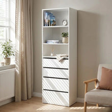 Load image into Gallery viewer, 23972-delta-4-drawer-3-shelf-wardrobe-white-2608111